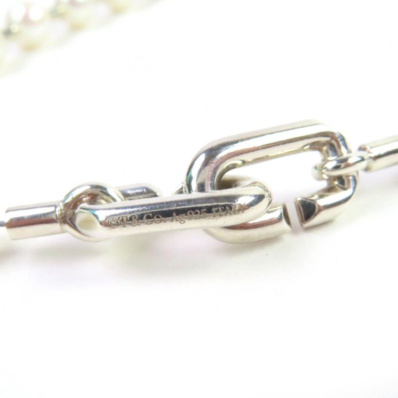 Tiffany & Co Hardware Pearl Lock Bracelet Medium Ag925 Silver With