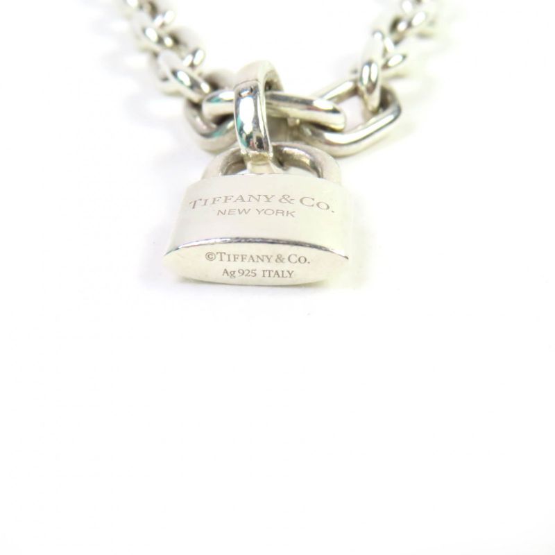 Tiffany & Co Hardware Pearl Lock Bracelet Medium Ag925 Silver With