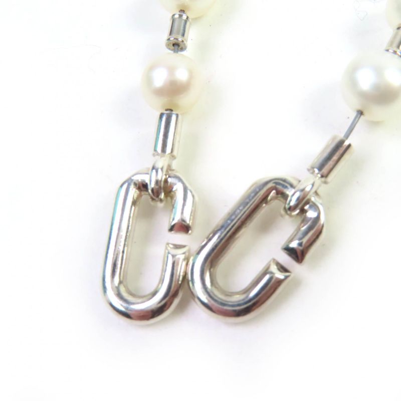 Tiffany & Co Hardware Pearl Lock Bracelet Medium Ag925 Silver With