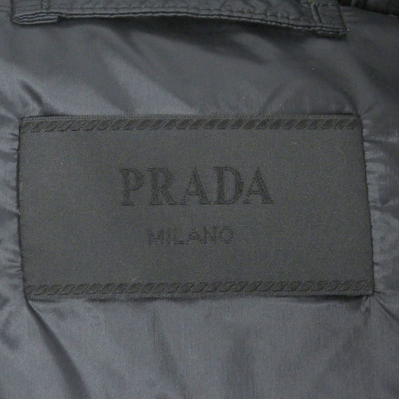 Prada Sgb608 Triangle Logo Triangle Plate Stand Collar Down Jacket Blouson