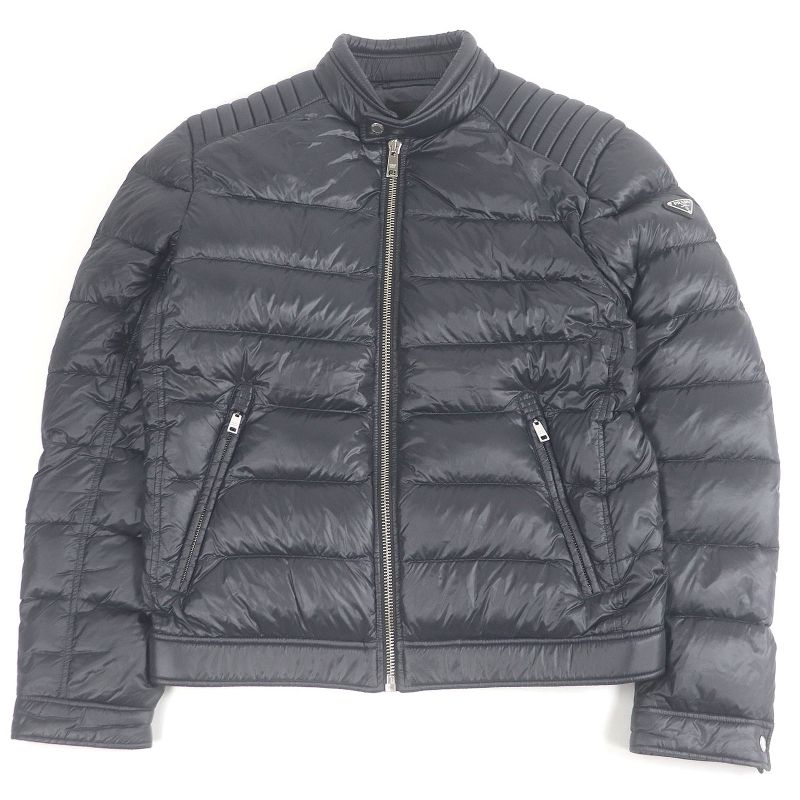 Prada Sgb608 Triangle Logo Triangle Plate Stand Collar Down Jacket Blouson