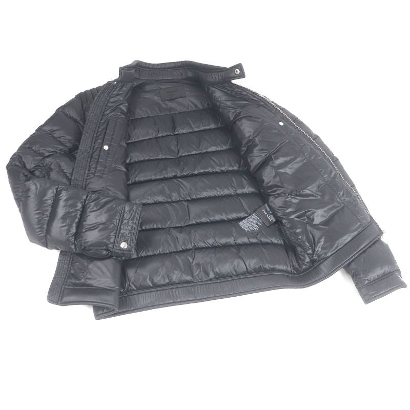 Prada Sgb608 Triangle Logo Triangle Plate Stand Collar Down Jacket Blouson