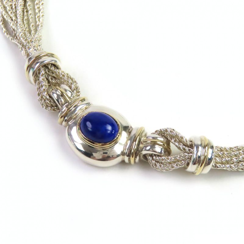 Tiffany & Co Vintage Multi-strand Necklace Rare Sv925 Lapis Lazuli Accessory
