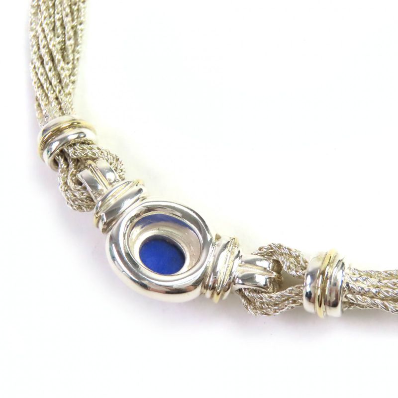 Tiffany & Co Vintage Multi-strand Necklace Rare Sv925 Lapis Lazuli Accessory