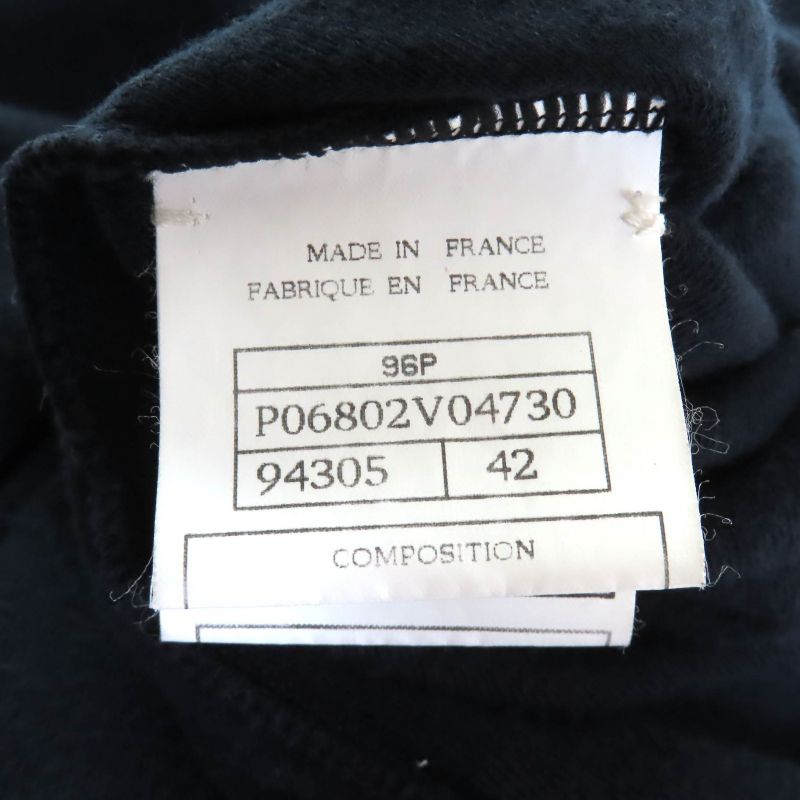 CHANEL Vintage 96P P06802 Cotton Coco Mark Allover Velour Sleeveless Dress