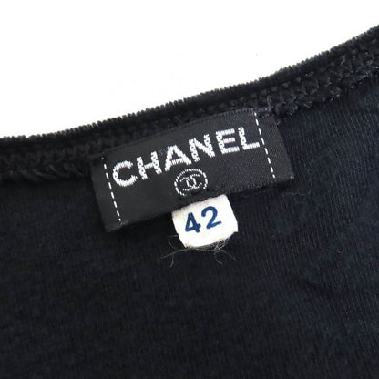 CHANEL Vintage 96P P06802 Cotton Coco Mark Allover Velour Sleeveless Dress