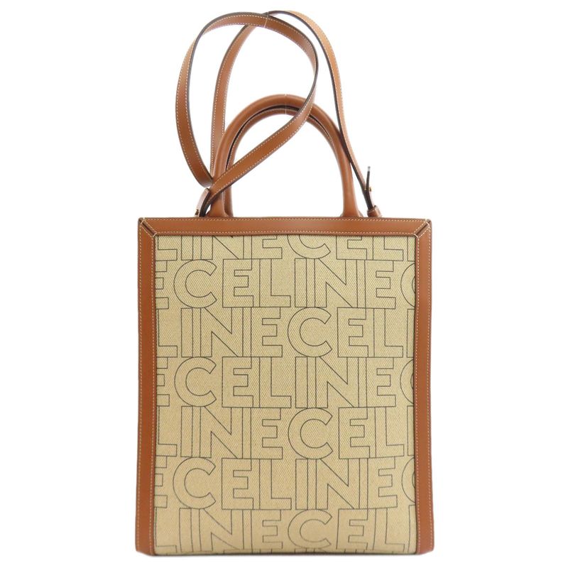 Celine Vertical Cabas 2WAY Tote Bag Canvas Women