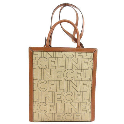 Celine Vertical Cabas 2WAY Tote Bag Canvas Women