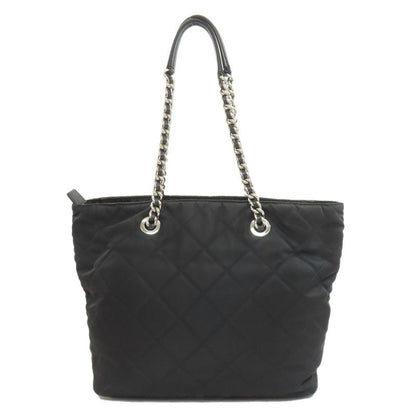 Prada Logo Hardware Chain Shoulder Tote Bag Nylon Women