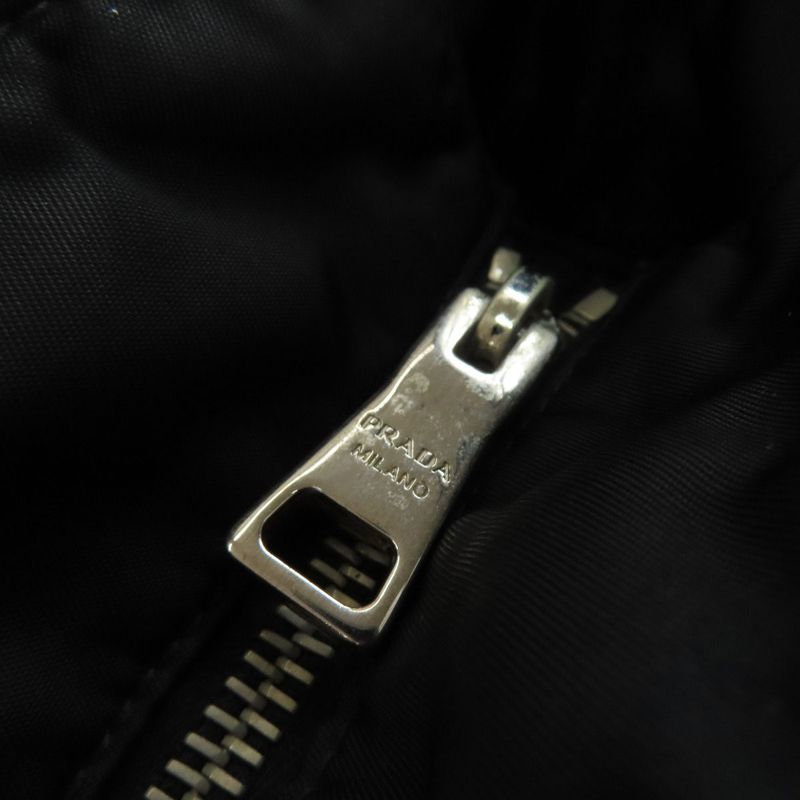 Prada Logo Hardware Chain Shoulder Tote Bag Nylon Women