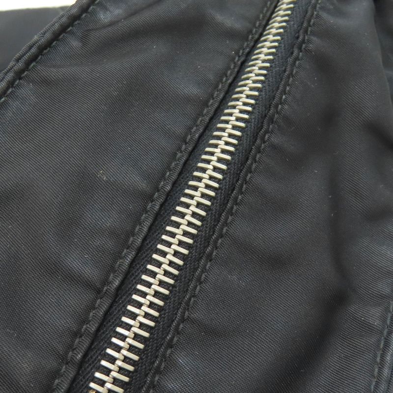 Prada Logo Hardware Chain Shoulder Tote Bag Nylon Women