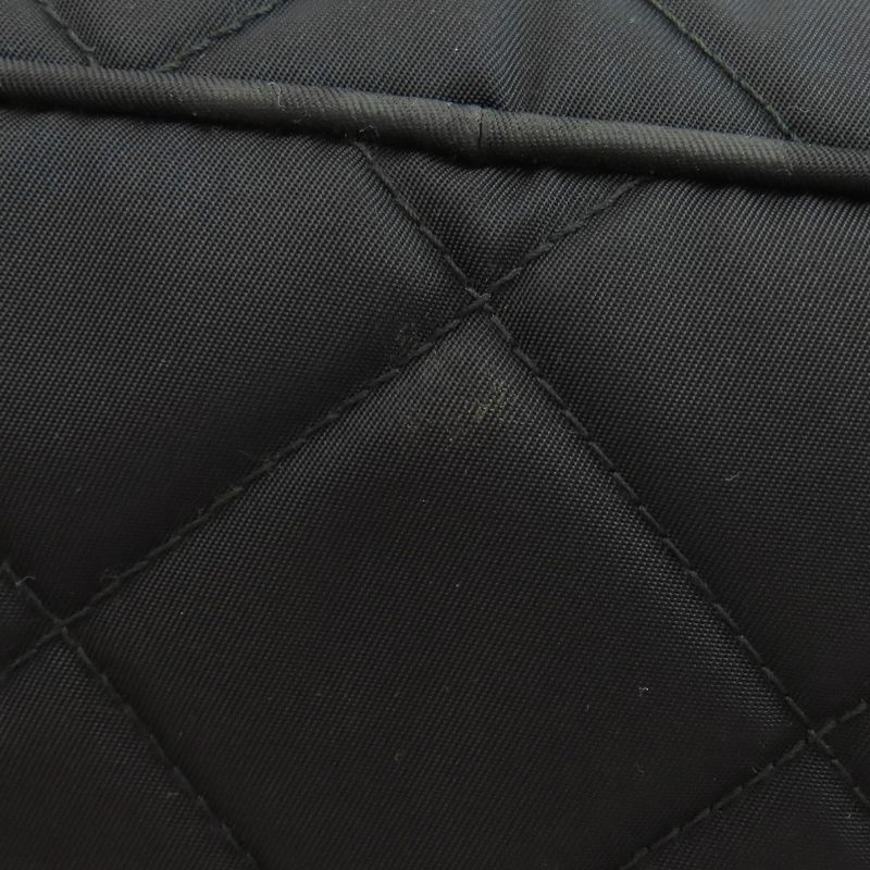 Prada Logo Hardware Chain Shoulder Tote Bag Nylon Women