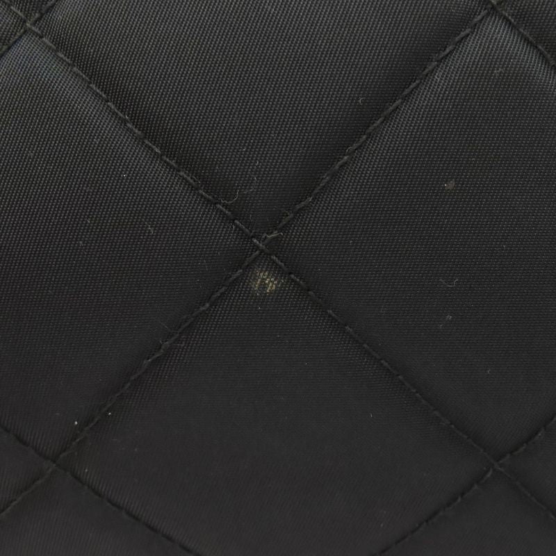 Prada Logo Hardware Chain Shoulder Tote Bag Nylon Women