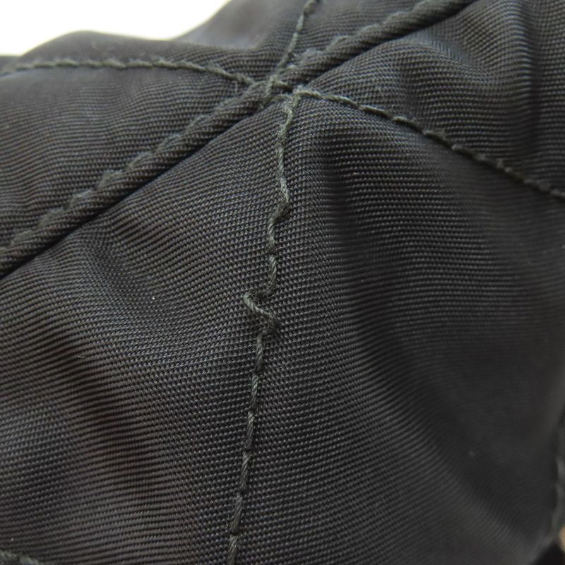 Prada Logo Hardware Chain Shoulder Tote Bag Nylon Women