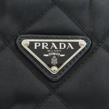 Prada Logo Hardware Chain Shoulder Tote Bag Nylon Women