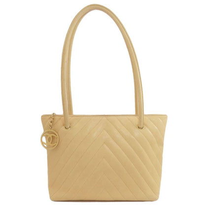 Chanel V-stitch Tote Bag Grained Calfskin Women