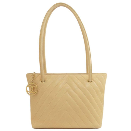 Chanel V-stitch Tote Bag Grained Calfskin Women