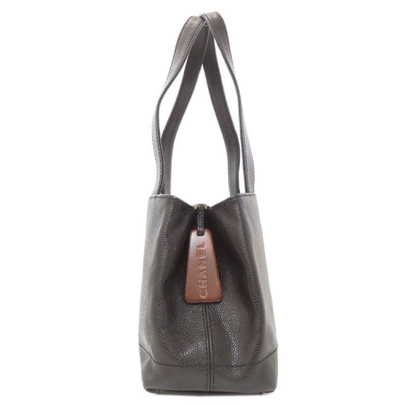 Chanel Coco Mark Gold Hardware Handbag Grained Calfskin Women