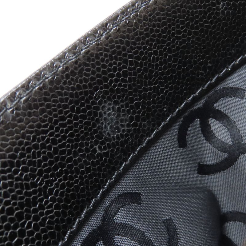 Chanel Coco Mark Gold Hardware Handbag Grained Calfskin Women