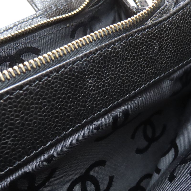 Chanel Coco Mark Gold Hardware Handbag Grained Calfskin Women