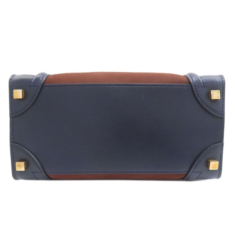 Celine Luggage Micro Handbag Calf Suede Women