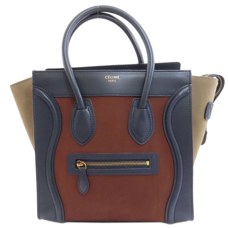 Celine Luggage Micro Handbag Calf Suede Women