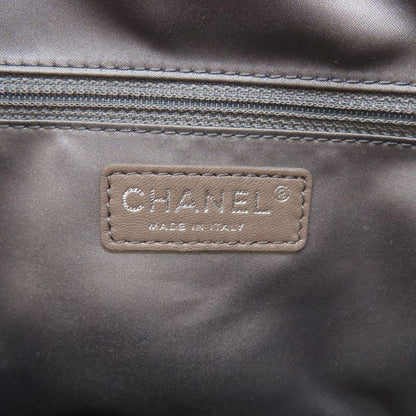 Chanel Chain Tote Coco Mark Silver Hardware Tote Bag Calf Women