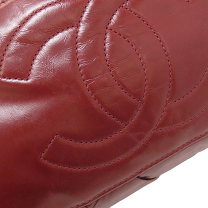 Chanel Chain Tote Coco Mark Silver Hardware Tote Bag Calf Women