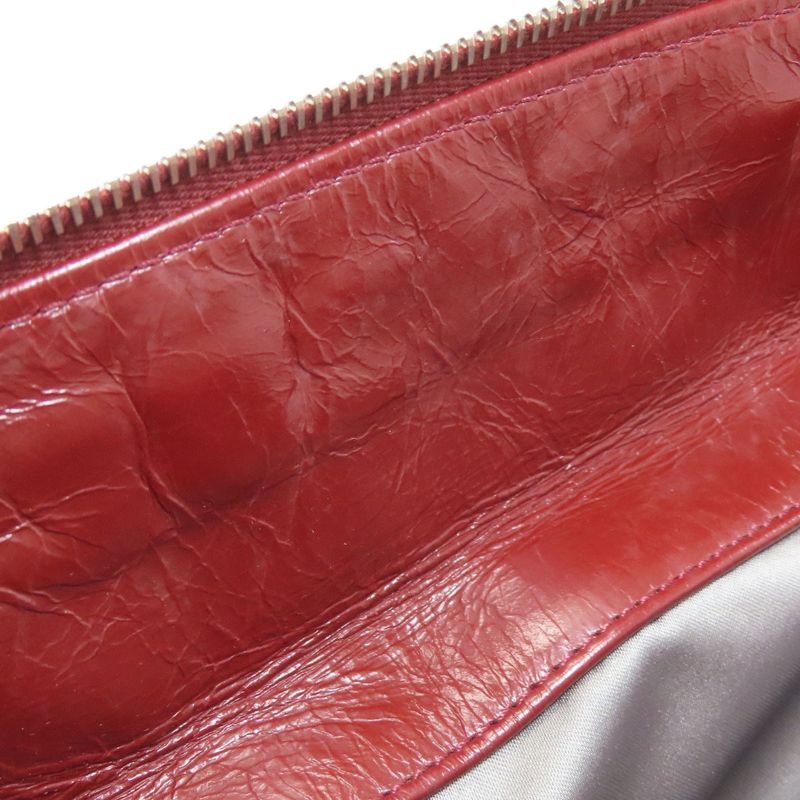 Chanel Chain Tote Coco Mark Silver Hardware Tote Bag Calf Women