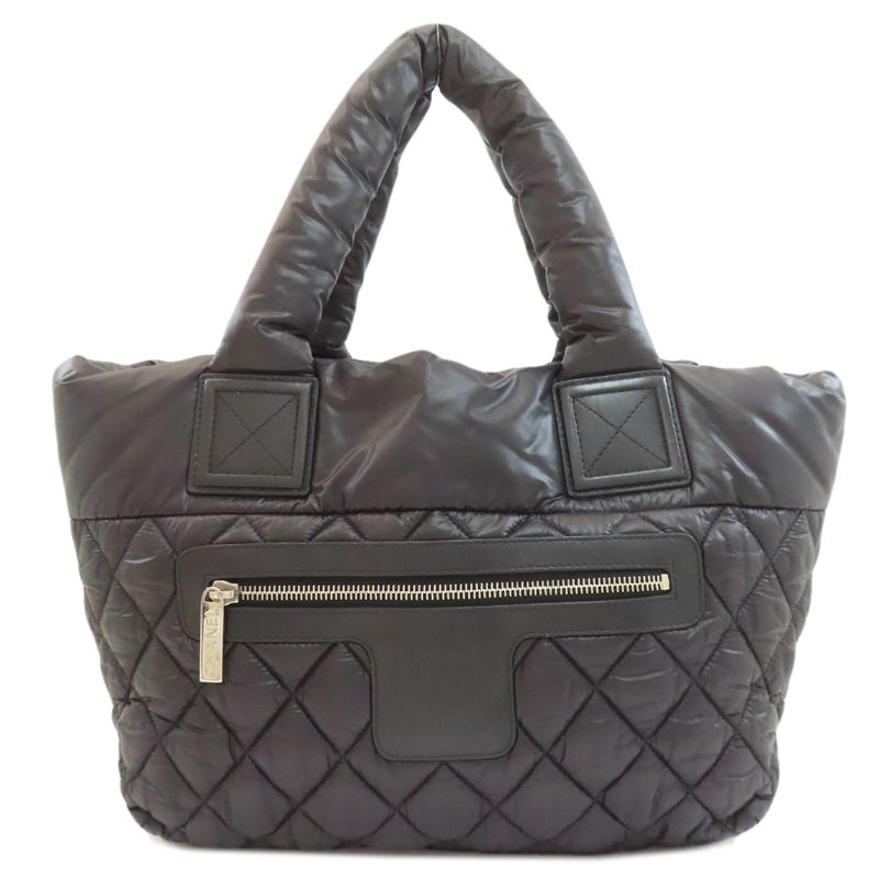 Chanel Coco Cocoon Silver Hardware Tote Bag Nylon Women