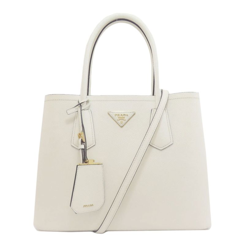 Prada 1bg887 Double Medium 2WAY Tote Bag Saffiano Women