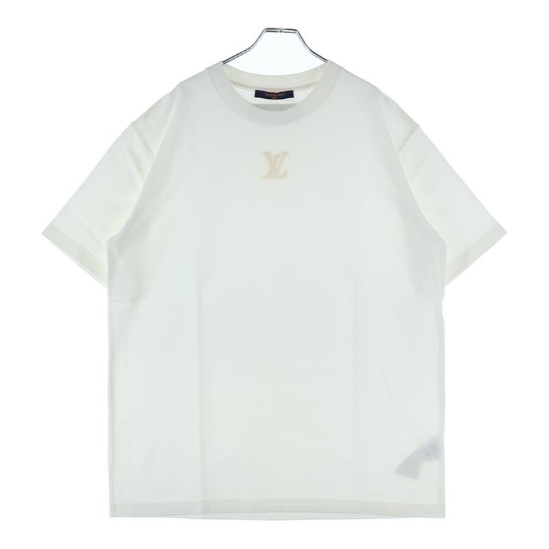 Louis Vuitton 23SS LV Embossed Logo Cotton Crew Neck Short Sleeved T-shirt Cut