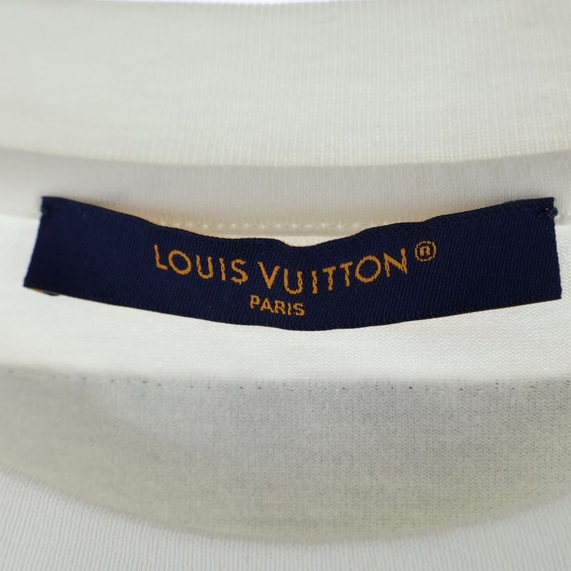 Louis Vuitton 23SS LV Embossed Logo Cotton Crew Neck Short Sleeved T-shirt Cut