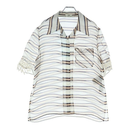 Fendi Striped Sheer Shirt Sheer Women's Fs6989 A2LB