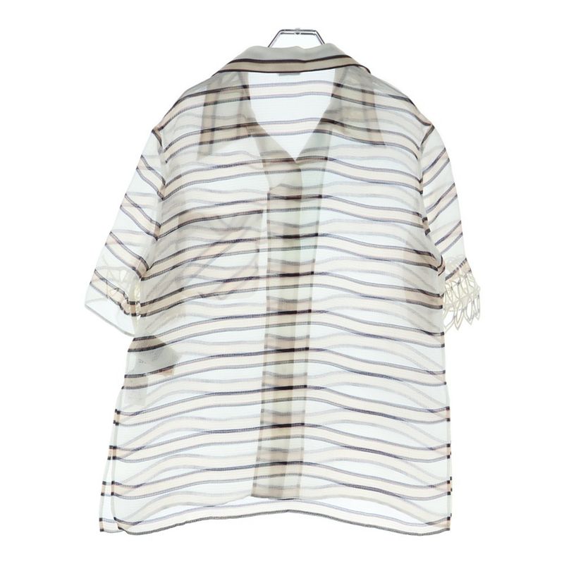 Fendi Striped Sheer Shirt Sheer Women's Fs6989 A2LB