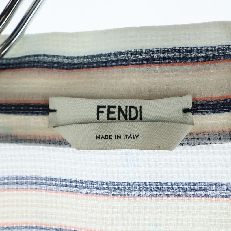 Fendi Striped Sheer Shirt Sheer Women's Fs6989 A2LB