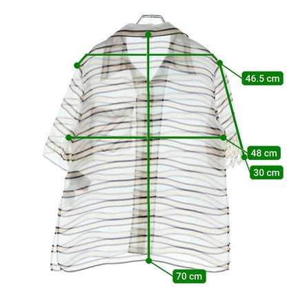 Fendi Striped Sheer Shirt Sheer Women's Fs6989 A2LB