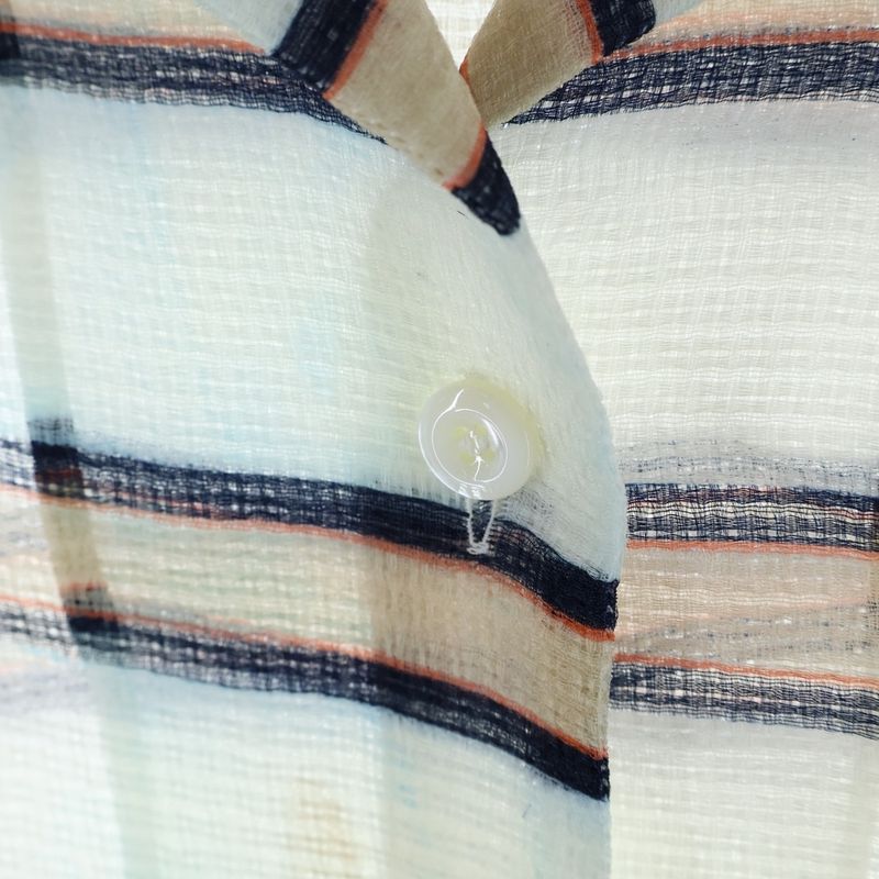 Fendi Striped Sheer Shirt Sheer Women's Fs6989 A2LB