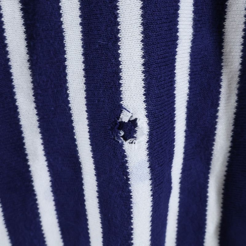 Christian Dior V-neck Striped Knitted Sweater Blue/white