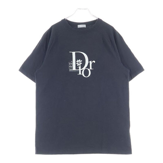 DIOR × ERL Lame Logo Embroidery Crew Neck Short Sleeve T-shirt Cut And Sewn