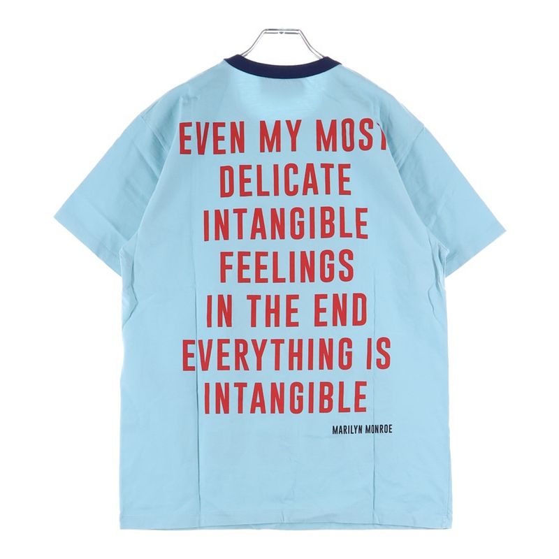 Gucci Apple Print Crew Neck Short Sleeve T-shirt Cut And Sewn Light Blue 703439