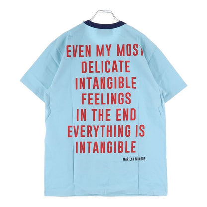 Gucci Apple Print Crew Neck Short Sleeve T-shirt Cut And Sewn Light Blue 703439