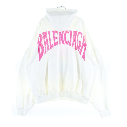 Balenciaga Paris Tropical Paris Tropical Print Pullover Hoodie White 761458 TPVM