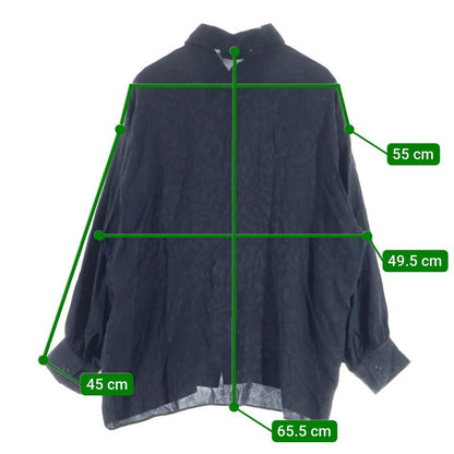 Saint Laurent Paris 22SS Leopard Pattern Silk Long Sleeve Long Sleeved Shirt