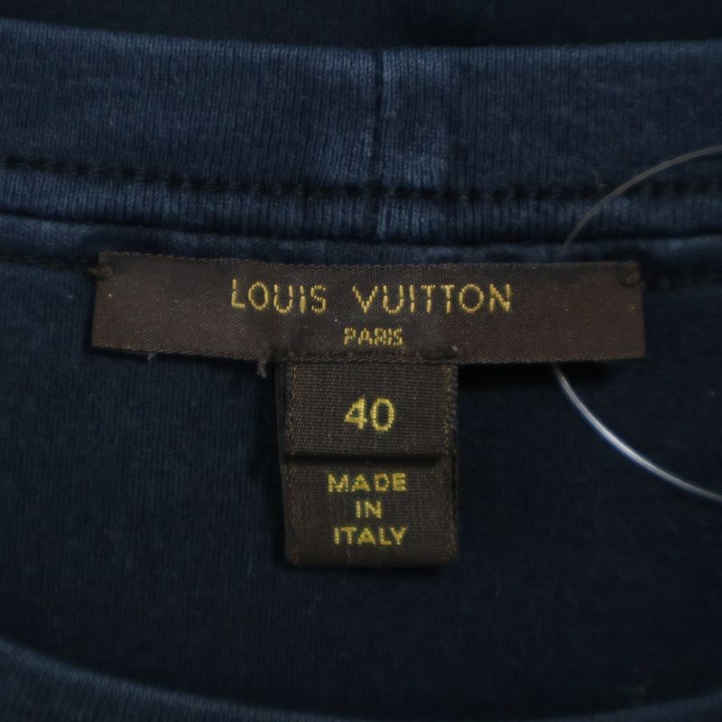 Louis Vuitton Monogram Design Two-tone Crew Neck Short Sleeve T-shirt Cut And