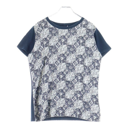 Louis Vuitton Monogram Design Two-tone Crew Neck Short Sleeve T-shirt Cut And