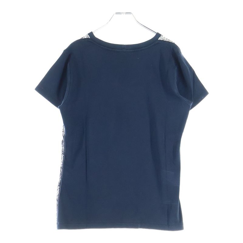 Louis Vuitton Monogram Design Two-tone Crew Neck Short Sleeve T-shirt Cut And