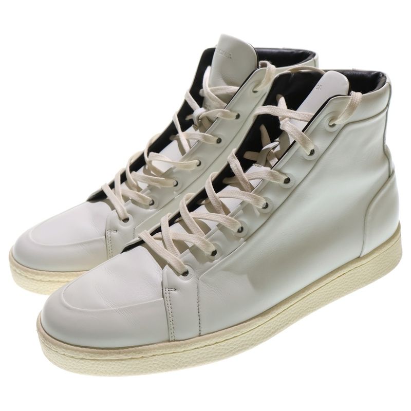 Balenciaga High Top Sneaker Leather High Cut Sneaker White