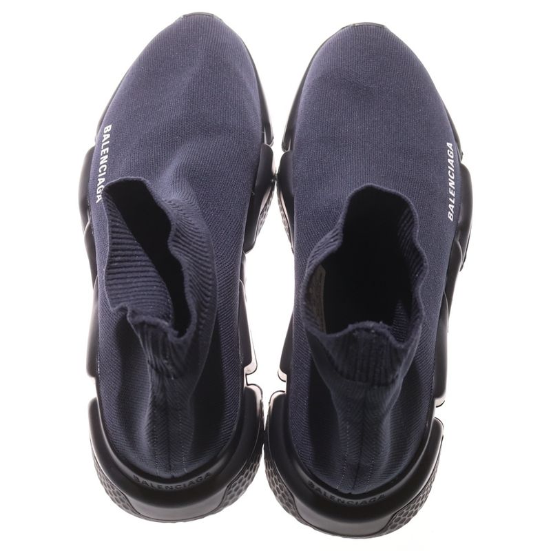 Balenciaga Speed Trainer Speed Trainer Knit High Cut Sneakers Navy 530353