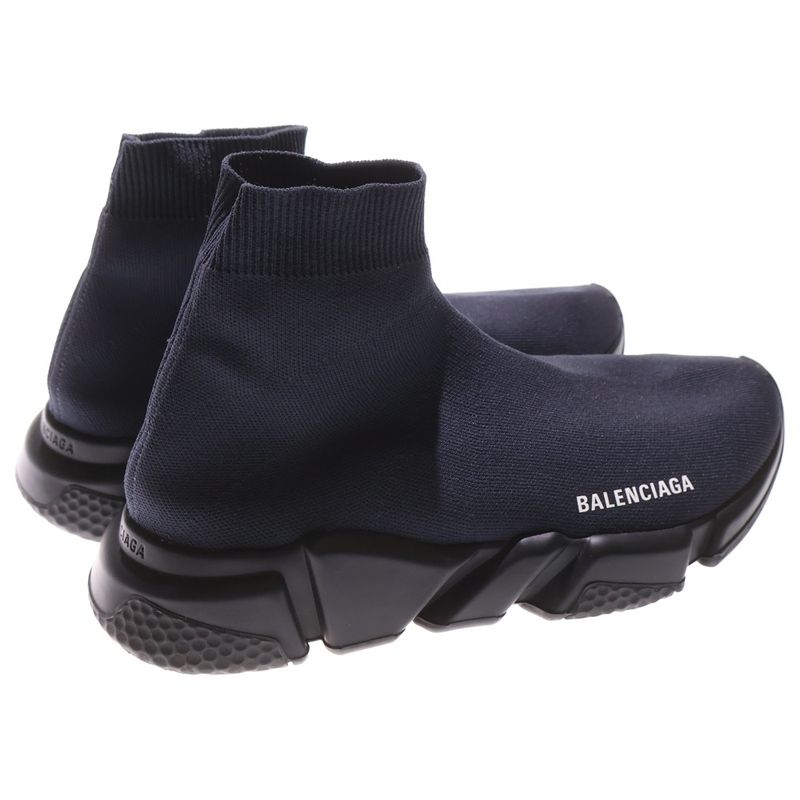 Balenciaga Speed Trainer Speed Trainer Knit High Cut Sneakers Navy 530353